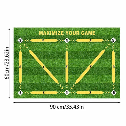 Tapis d'entrainement pour footballeurs 